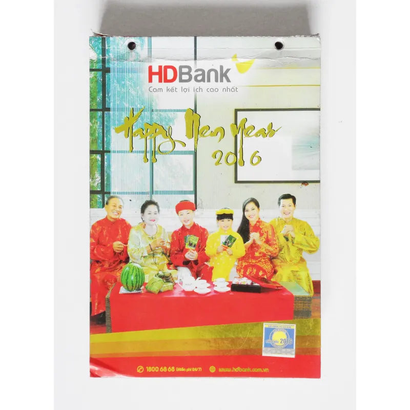 Cuốn lịch Bloc Ngân hàng HDBank xưa (Năm 2016) 720481