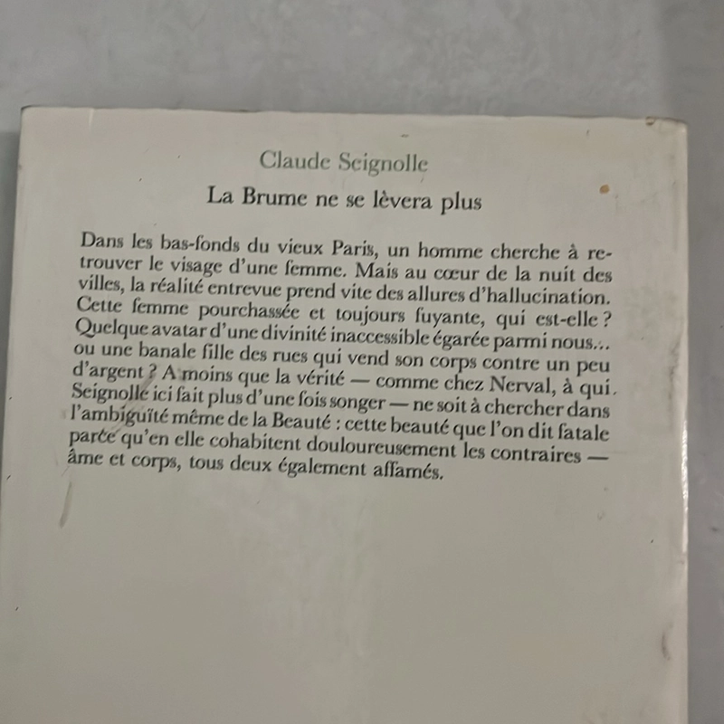 La Brume ne se lèvara plus - Claude Seignolle (Ngoại văn) 502054
