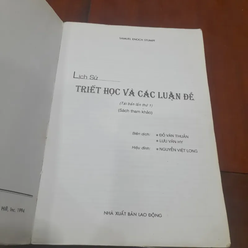 Samuel Enoch Stumpf - LỊCH SỬ TRIẾT HỌC và CÁC LUẬN ĐỀ 574334