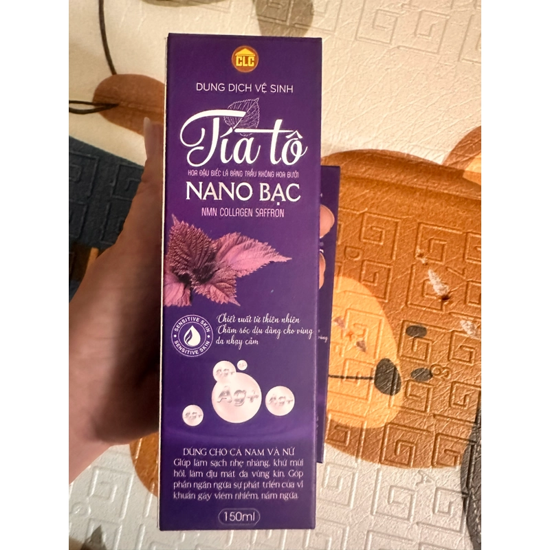 Dung dịch vệ sinh tía tô nano bạc . Hàng nguyên chưa sử dụng  201418