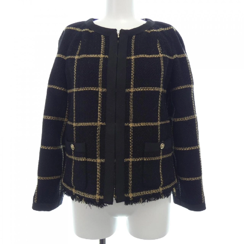 【Mã giảm giá】Áo khoác không cổ CHANEL 643585