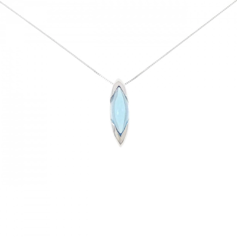 K18WG Blue Topaz Necklace - Hàng hiệu Authentic 864958
