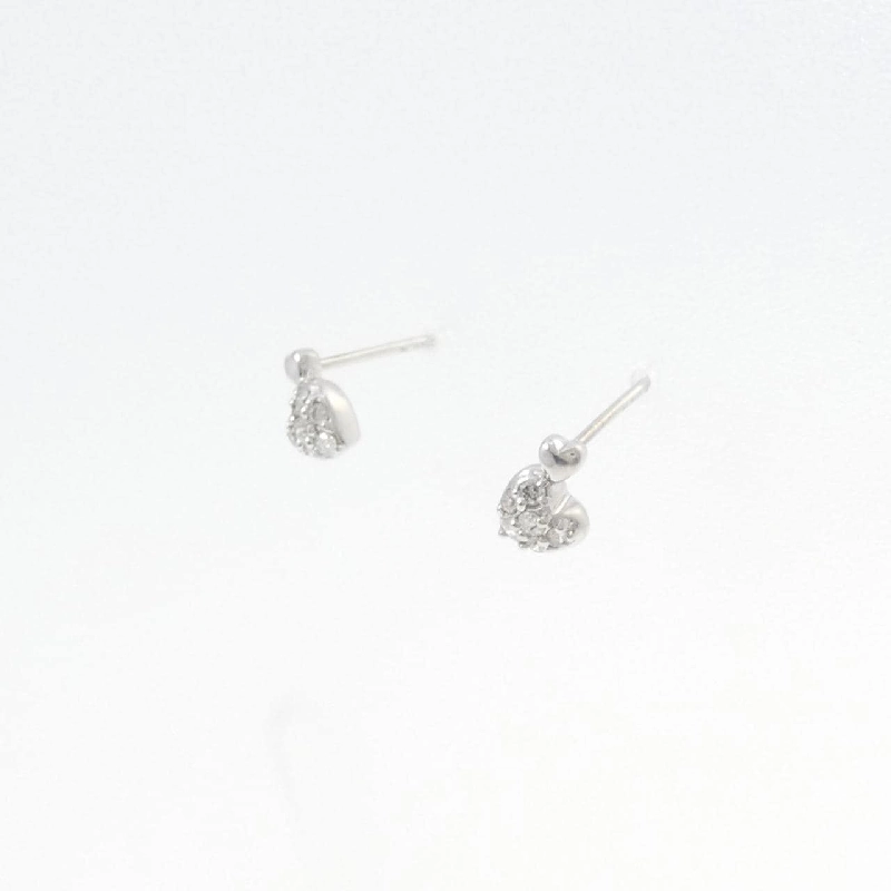 K18WG Bông tai kim cương hình trái tim 0.10CT - Hàng hiệu chính hãng 872819