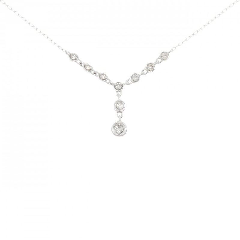 K18WG Dây chuyền kim cương 0.20CT - Hàng hiệu Chính hãng 863006