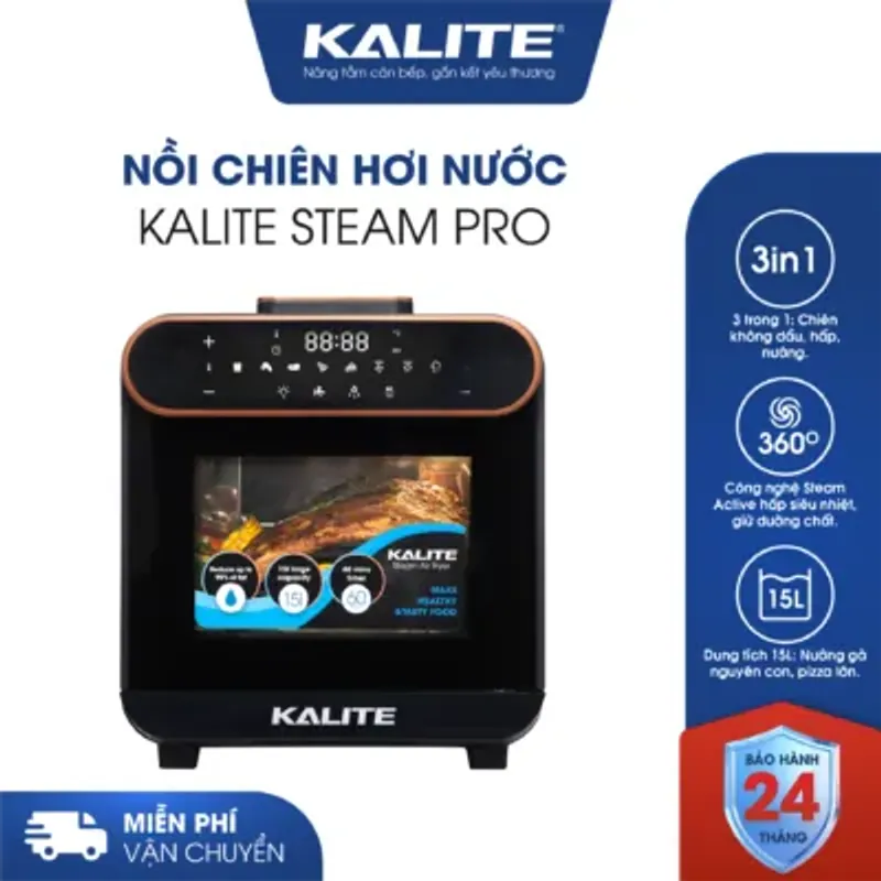 Siêu Phẩm KALITE STEAM PRO ⚡ 15 Lít – Chiên Hấp Nướng Chỉ Trong 1 Máy 714166