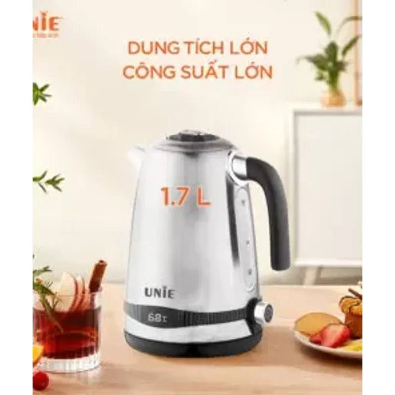 🌟 Ấm siêu tốc UNIE UEK1761S – Chất liệu inox 304 bền bỉ, nấu nước chuẩn ngon, sạch sẽ! 716126