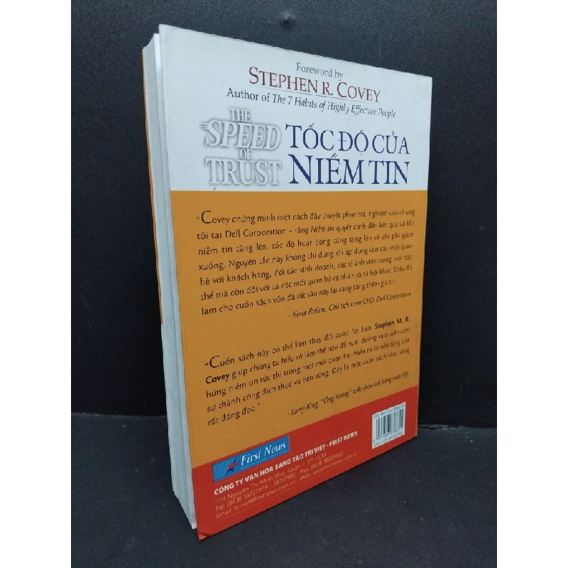 Tốc độ của niềm tin mới 80% ố bẩn nhẹ 2016 HCM1410 Stephen R. Covey KỸ NĂNG 304224