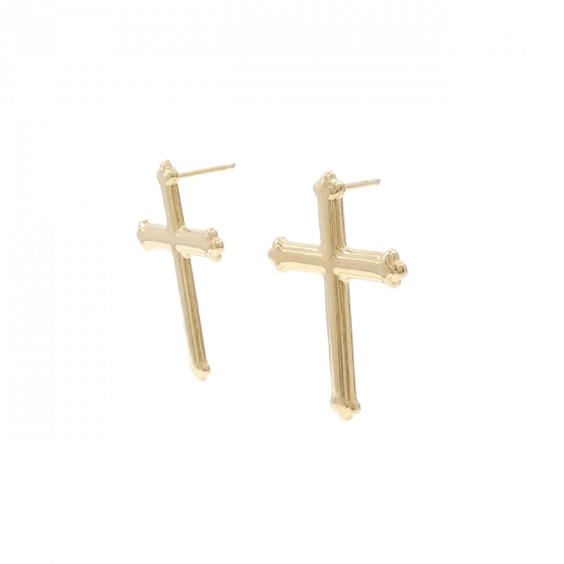 K18YG Khuyên tai hình chữ thập - Hàng hiệu Chính hãng 866338