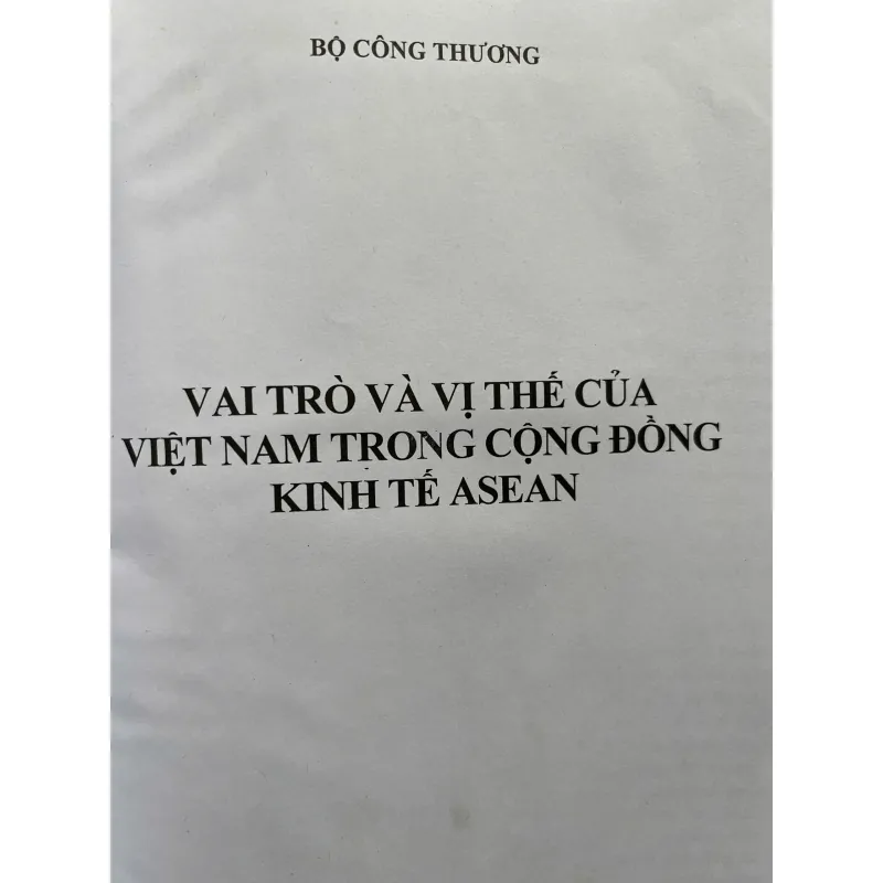 VAI TRÒ VÀ VỊ THẾ CỦA VIỆT NAM TRONG CỘNG ĐỒNG KINH TẾ ASEAN(Đông Nam Á) 702230