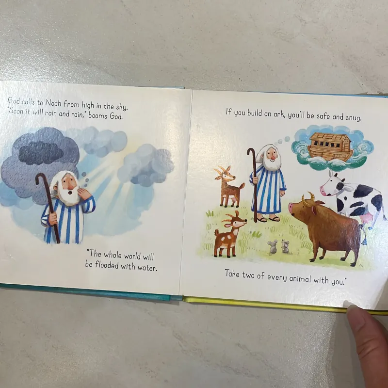 NGOẠI VĂN tiếng anh trẻ em : Usborne Little Board Books NOAH’s Ark  1027819