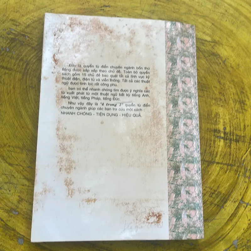 TỪ ĐIỂN KỸ THUẬT ĐIỆN- ĐIỆN TỬ- VIỄN THÔNG ANH - VIỆT- PHÁP- ĐỨC 785220