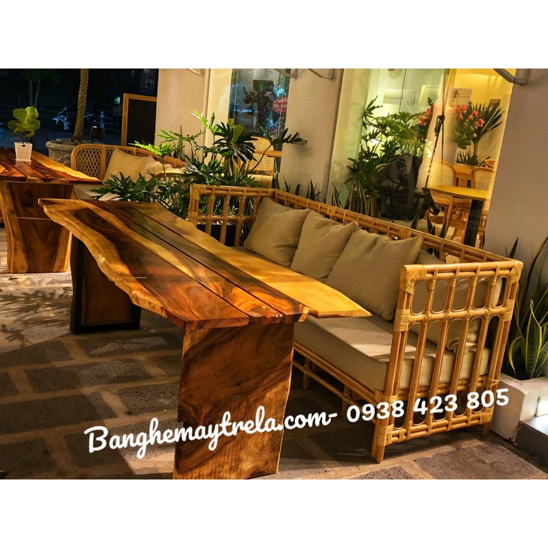Băng ghế sofa mây phòng khách hiện đại 521613