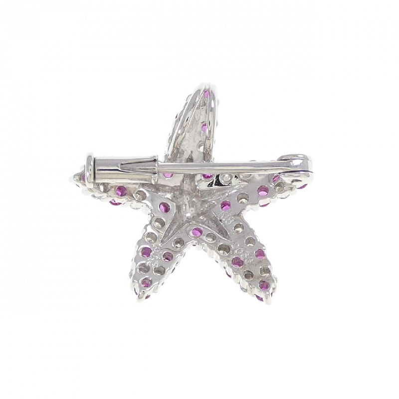 K18WG Sao Biển Sapphire Brooch 0.45CT - Hàng hiệu Chính hãng 877730