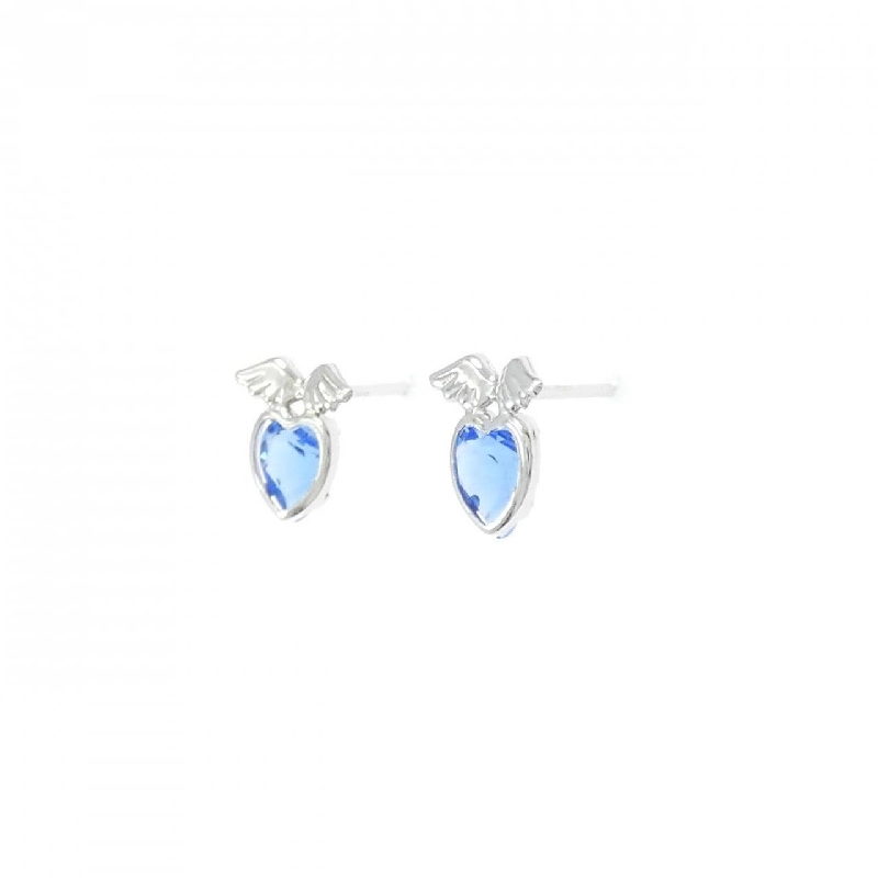K14WG Heart Synthetic Quartz Earrings - Hàng hiệu Authentic 867383