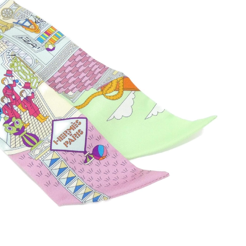 Hermès LA MAISON DES CARRES Twilly 062941S khăn quàng 624237