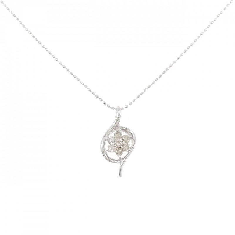 K18WG Hoa Kim Cương Dây Chuyền 0.25CT - Hàng hiệu Chính hãng 859277