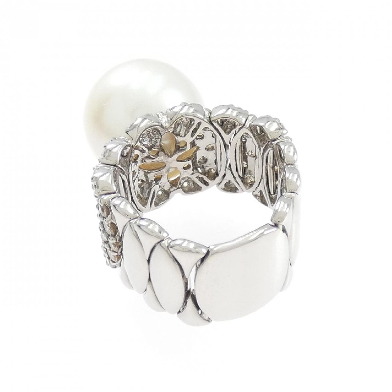 Nhẫn ngọc trai trắng K18WG 14mm - Hàng hiệu Authentic 855094