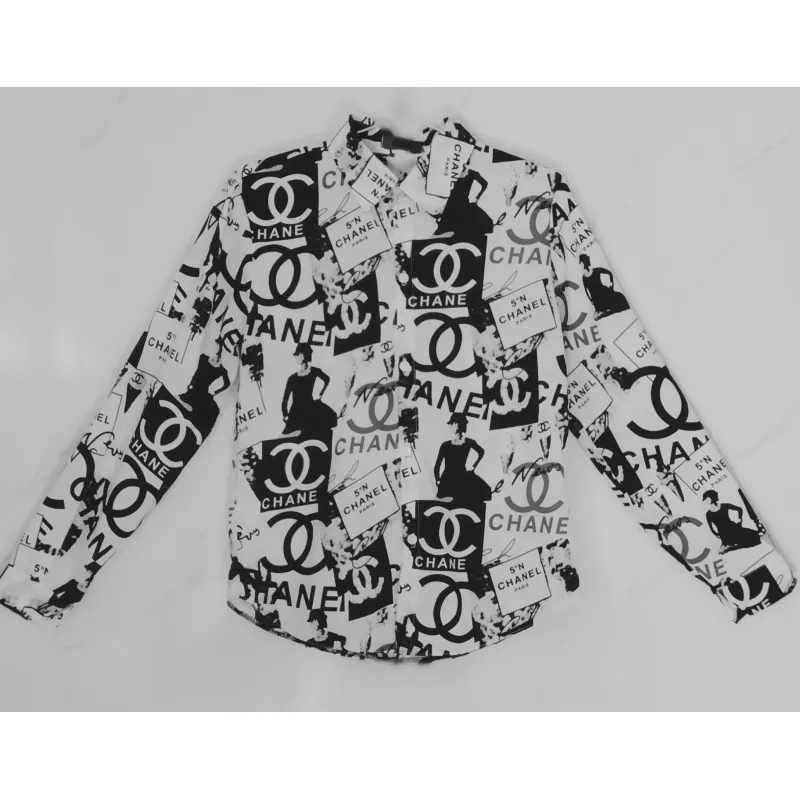 Áo sơ mi nữ hoạ tiết Chanel độc đáo  800799
