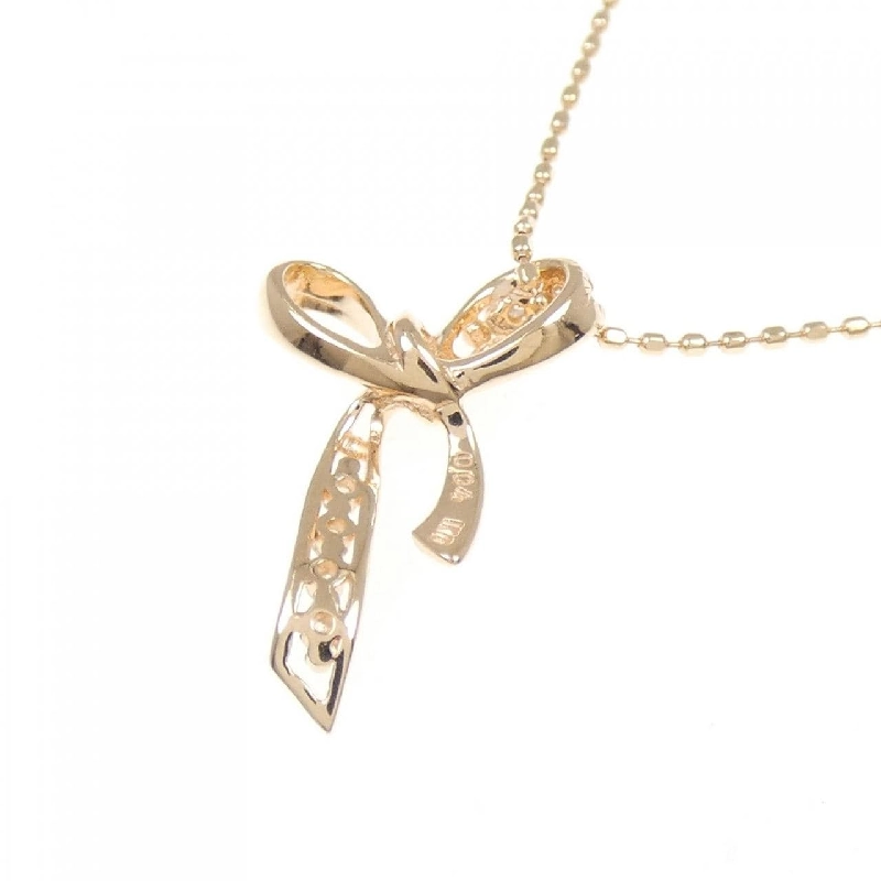 K10PG Dây chuyền kim cương hình ruy băng 0.04CT - Hàng hiệu Chính hãng 859925