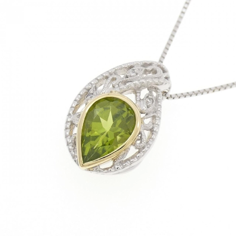 K18WG/K18YG Peridot Necklace 1.85CT - Hàng hiệu Chính hãng 858264