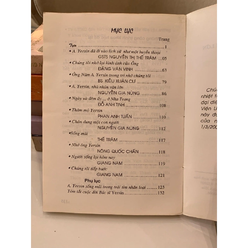 A.Yersin -Nhà bác học,nhà nhân văn lớn -Hội ái mộ A. Yersin Tỉnh Khánh Hoà 740421