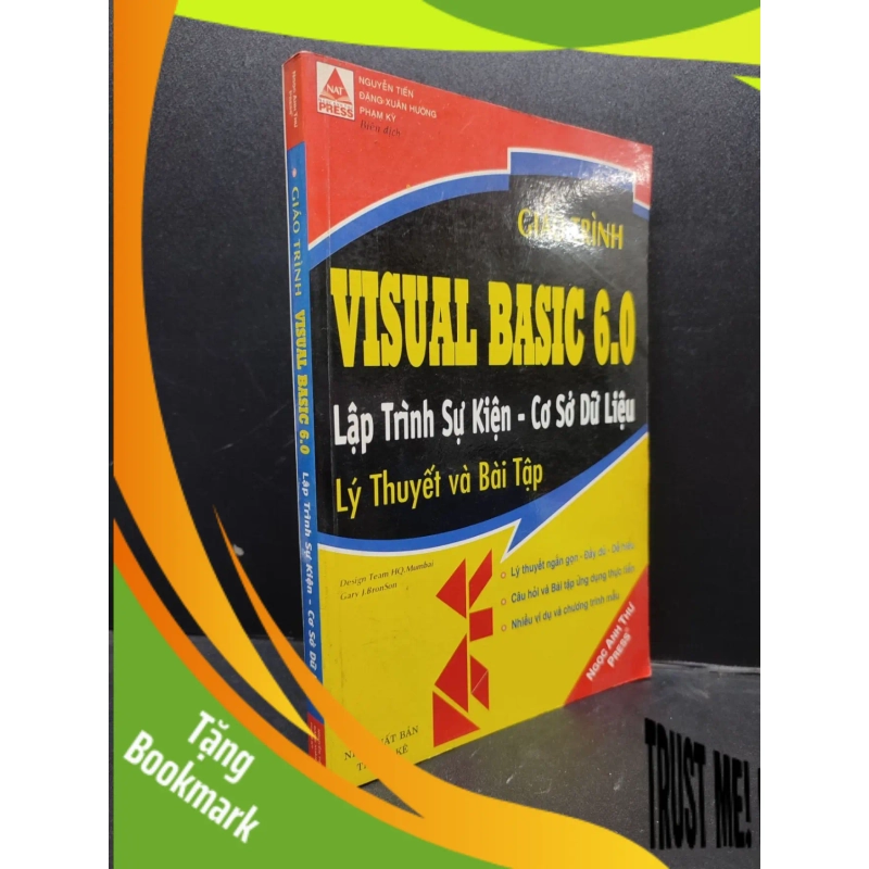 (TẶNG BOOKMARK) Giáo trình Visual Basic 6.0 lập trình sự kiện - cơ sở dữ liệu năm 2002 mới 70% ố vàng RBK.TN2602 khao học máy tính 944330