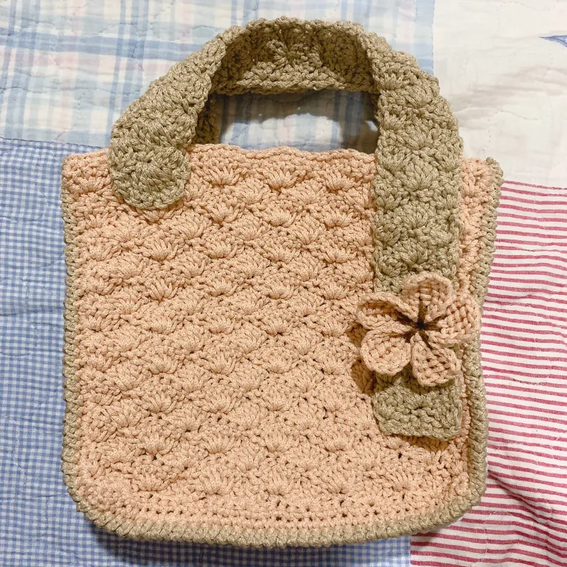 TÚI SỢI MÓC TAY HOẠ TIẾT DỄ THƯƠNG - HANDMADE CROCHET BAG 763510