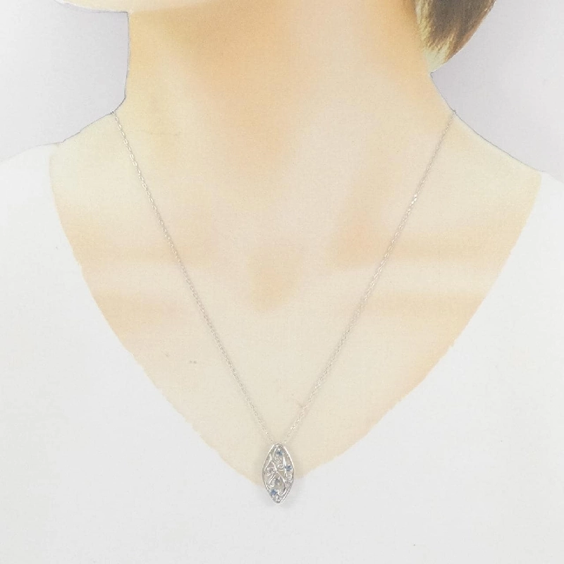 K18WG Aquamarine Necklace - Hàng hiệu Authentic 857869