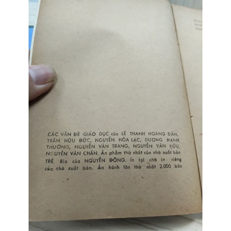 Các vấn để giáo dục_Sách hay về giáo dục trước 75_Lê Thanh Hoàng Dân  688793