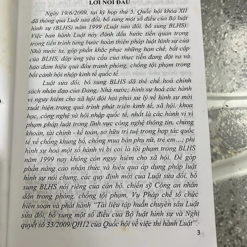 [luật - chính trị -hình sự] Tập huấn chuyên sau sửa đổi Bộ luật hình sự 1999 609763