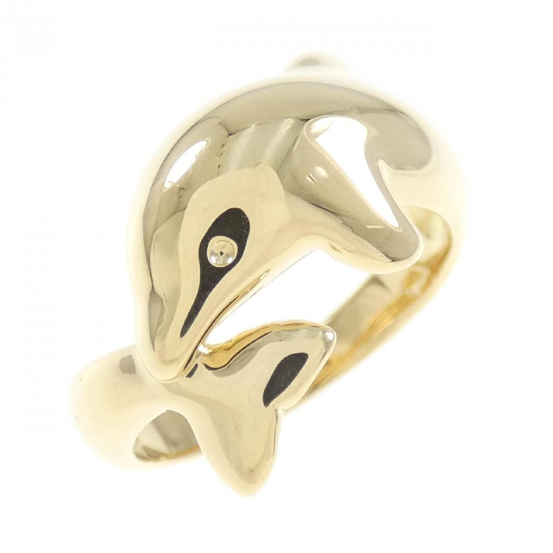 Nhẫn K18YG hình cá heo 672600