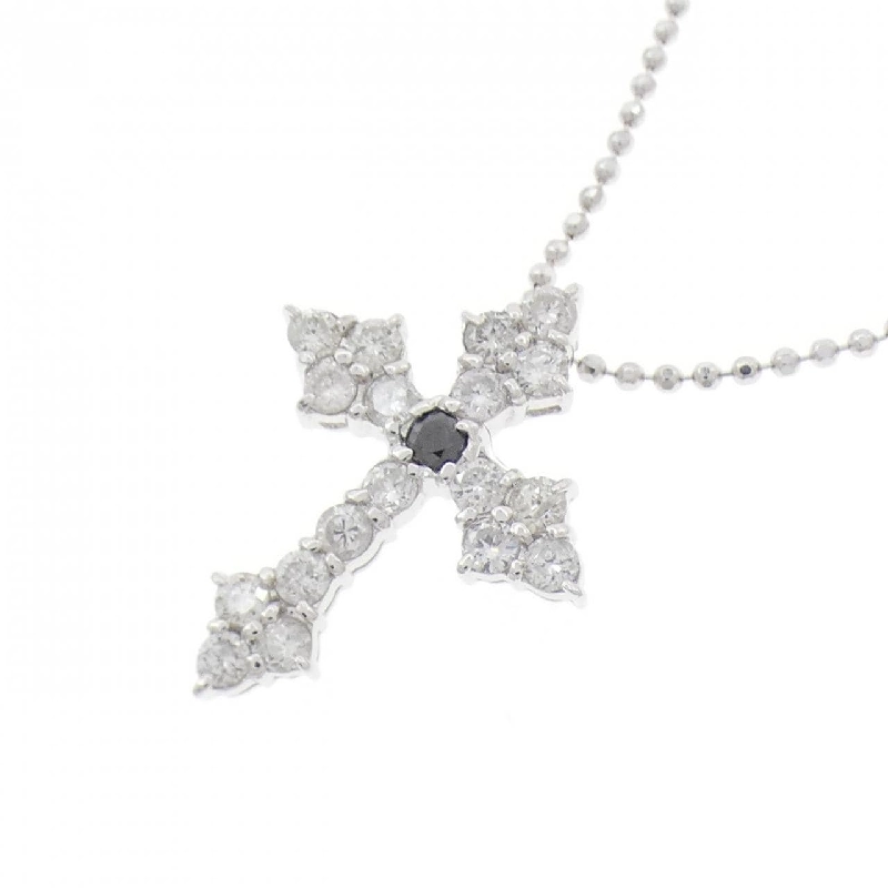 K18WG Dây chuyền kim cương chéo 0.50CT - Hàng hiệu Chính hãng 856808