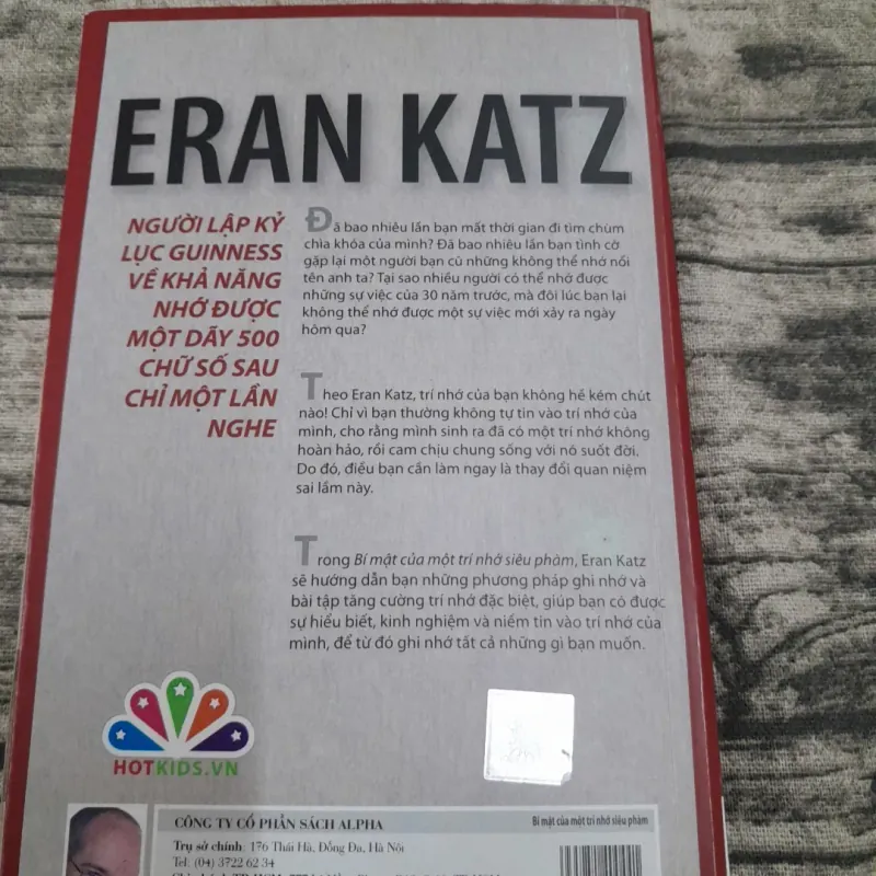 Bí mật của một trí nhớ siêu phàm. Tác giả  ERAN KATZ 745377