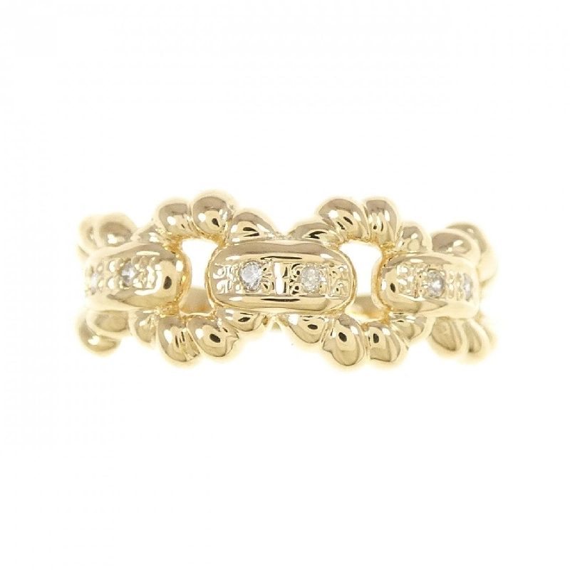 Nhẫn kim cương K18YG 0.03CT 671481