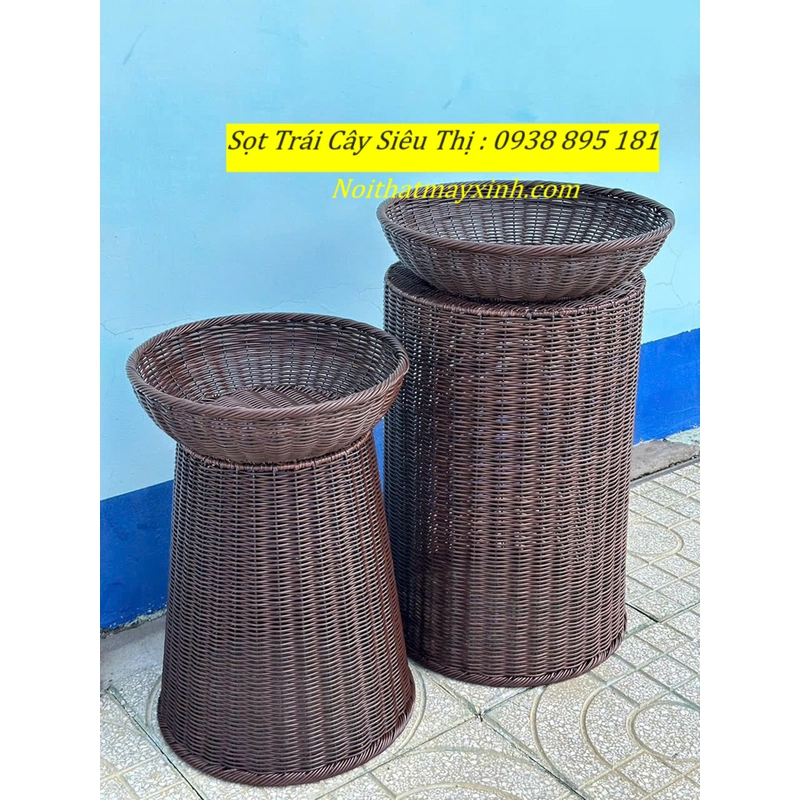 Giỏ mây trưng bày trái cây, giỏ mây đựng trái cây siêu thị chính hãng 478789