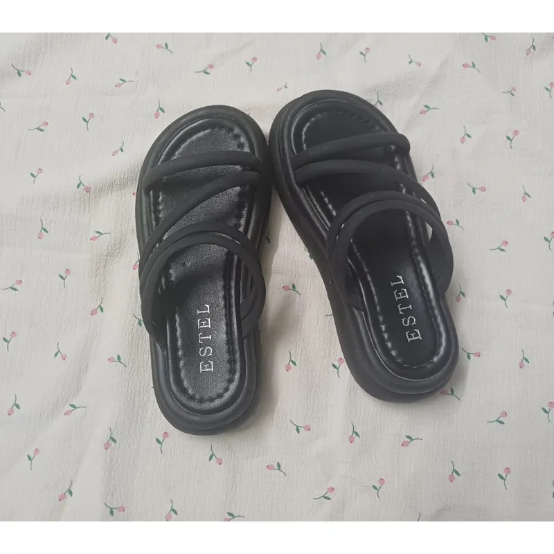 DÉP SANDAL NỮ ĐẾ CAO - MÀU ĐEN 739862