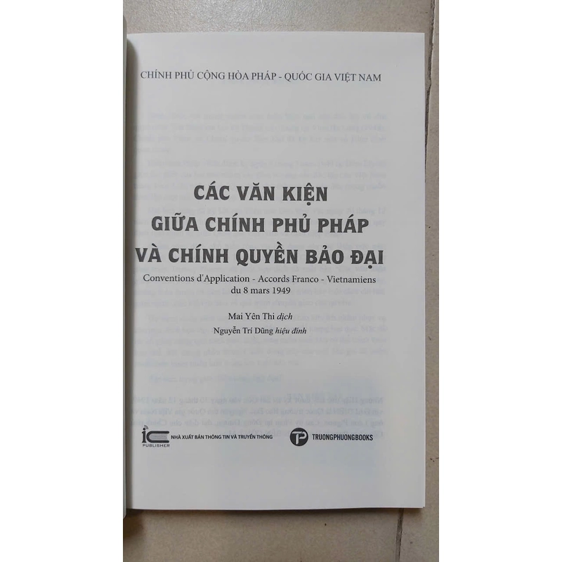 CÁC VĂN KIỆN GIỮA CHÍNH PHỦ PHÁP VÀ CHÍNH QUYỀN BẢO ĐẠI 333456