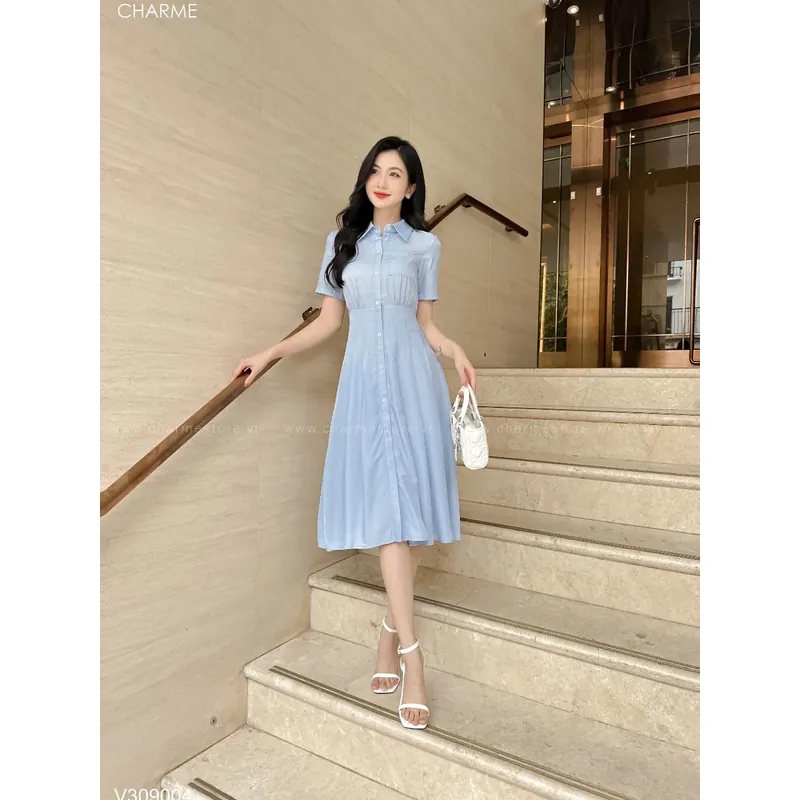 Đầm cho nữ Charme size XS màu xanh 706350