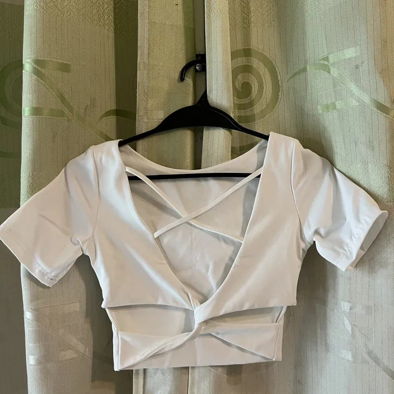 Bra thể thao / Áo tập gym, yoga có tay, chất thun co giãn, thấm hút mồ hôi tốt 595326