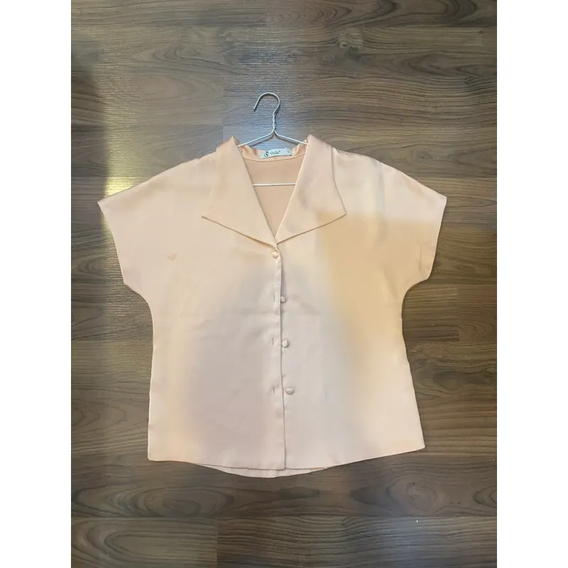 Áo sơ mĩ nữ lụa màu hồng new 99% 574832