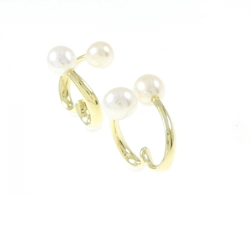 K18YG Heart Freshwater Pearl Earrings - Hàng hiệu Authentic 878478