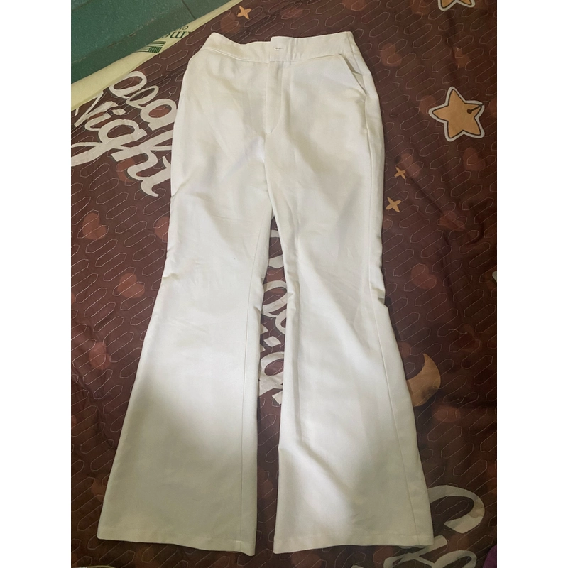Quần tây loe nữ màu trắng 446062
