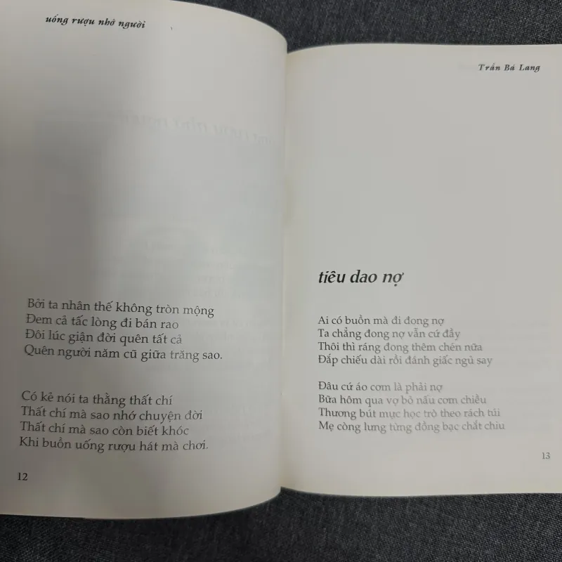 Uống rượu nhớ người (Tác giả ký tặng) - Trần Bá Lang, Hà Đình Nguyên, Trần Thanh Bình 798017