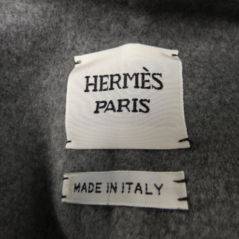 Áo vest dài da cừu Hermes HERMES Crude Cell với nút da 4H0101DA 633960