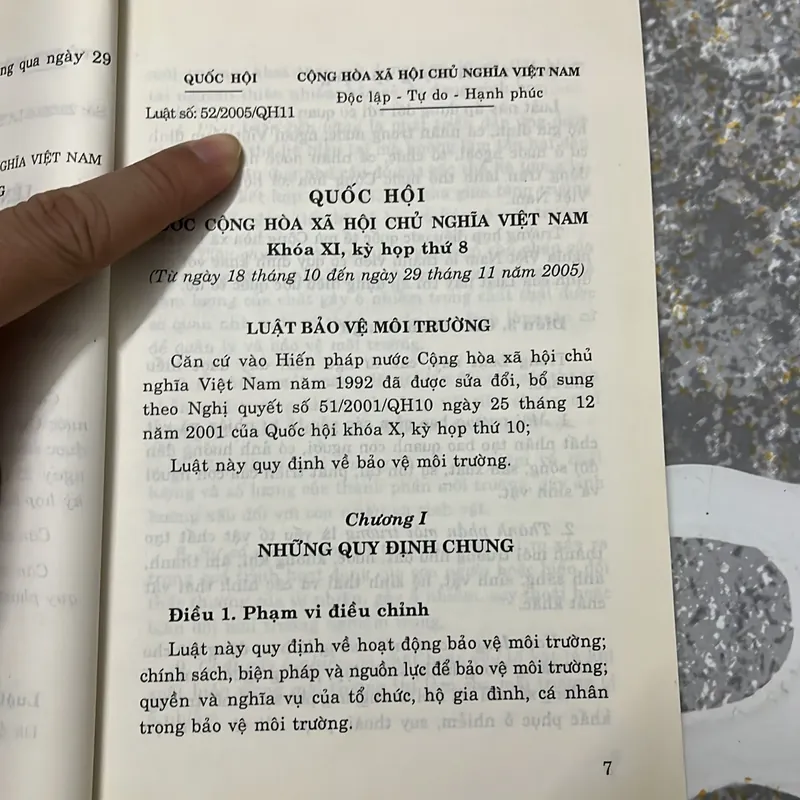Luật Bảo vệ môi trường 2005 713045