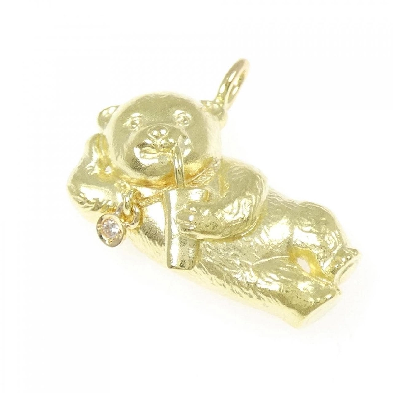 K18YG Gấu Kim Cương Mặt Dây 0.02CT - Hàng hiệu Chính hãng 865317