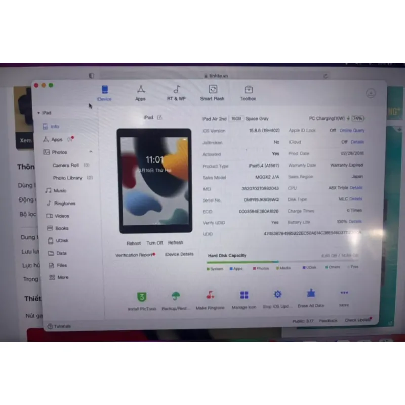 Xác ipad air 2  972184