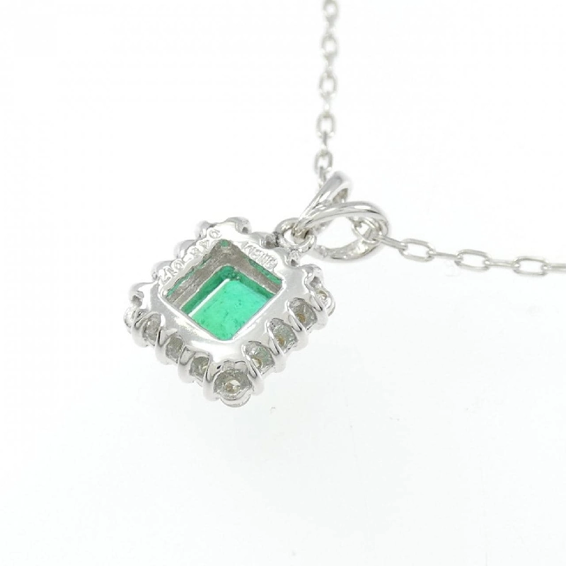 K18WG Dây chuyền ngọc lục bảo 0.45CT - Hàng hiệu Authentic 860176