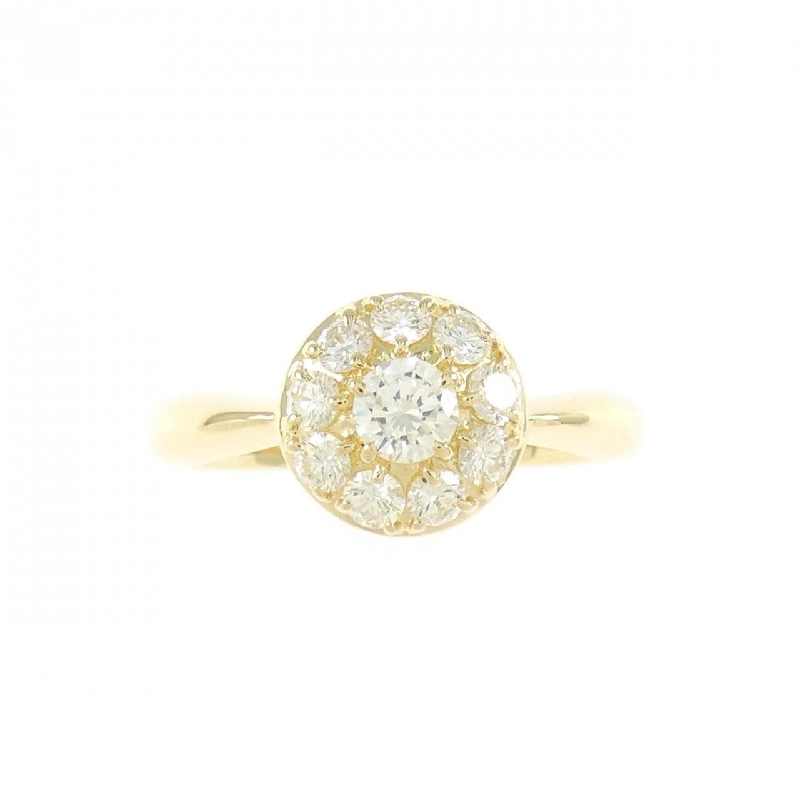 Nhẫn kim cương hoa K18YG 0.50CT 668599