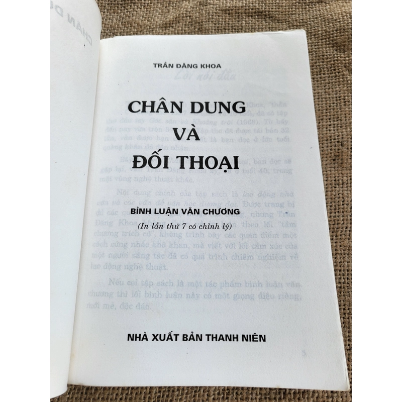 Chân,dung và đối thoại, Trần Đăng Khoa ( Phụ luc: Dư luận về Chân dung và đối thoại)  369310